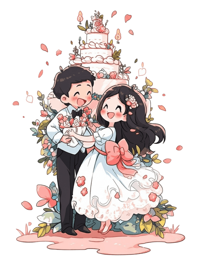 Couple Wedding Cartoon